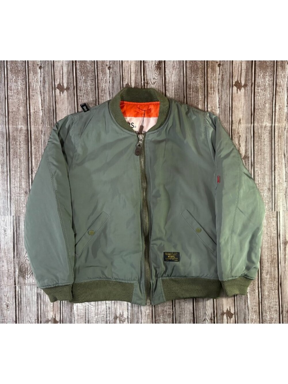 WTAPS Bomber Jacket size Large color green NWT made in Japan